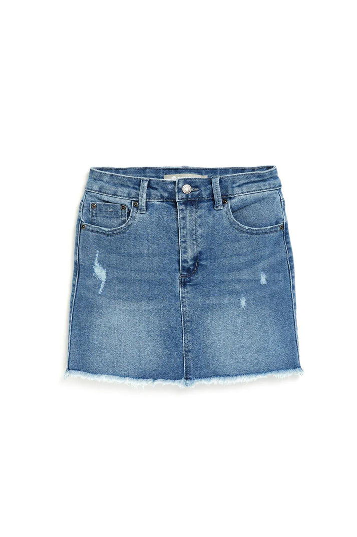 Tractr Girls Lisa - Mini Fray Hem Skirt