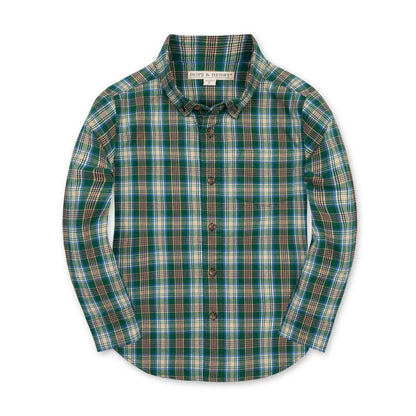 Hope & Henry Boys Organic Stretch Poplin Shirt