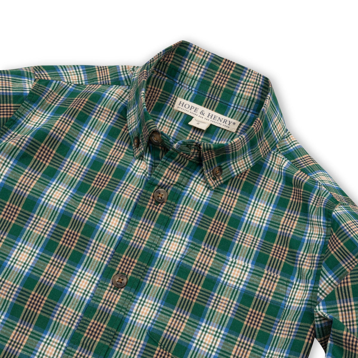Hope & Henry Boys Organic Stretch Poplin Shirt