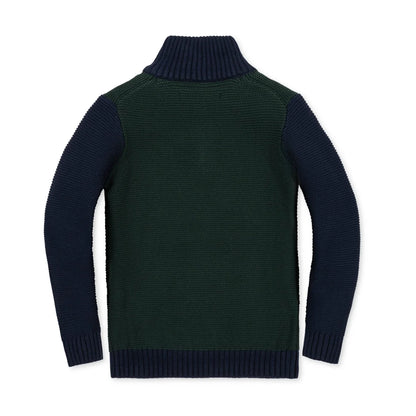 Hope & Henry Boys Organic Half Zip Kanga Sweater