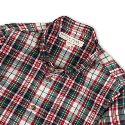 Hope & Henry Boys Organic Stretch Poplin Shirt