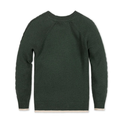 Hope & Henry Boys Organic Raglan Crew Neck Sweater