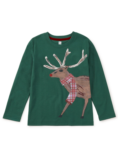 Tea Collection Boys Holiday Deer T-Shirt