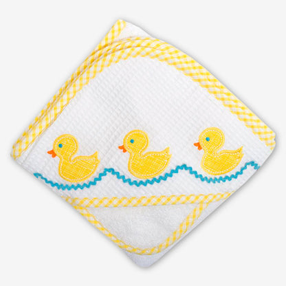 3 Martha's Boxed Yellow Duck Hooded Towel