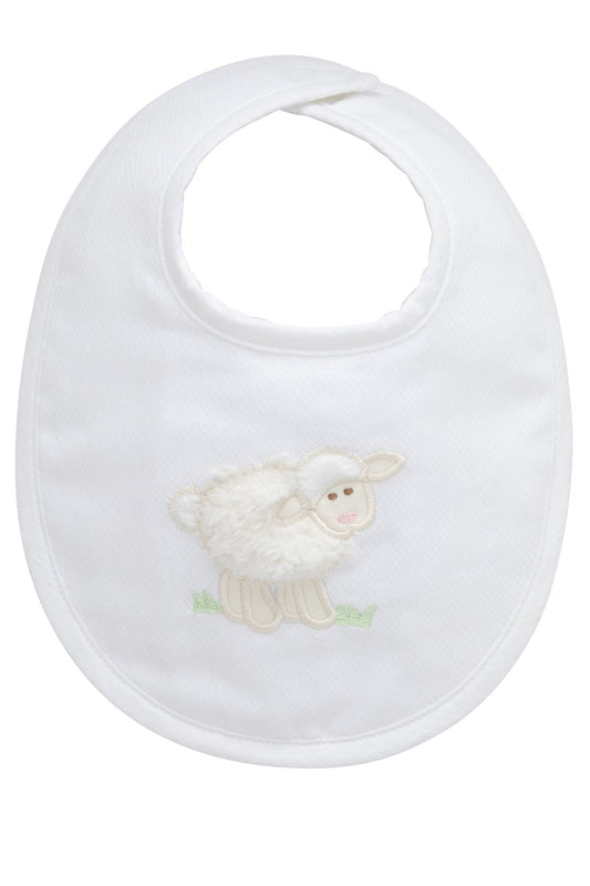 3 Martha's Medium Bib White Little Lamb