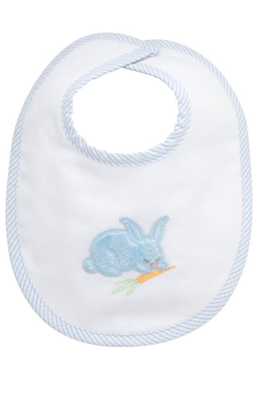 3 Marthas 3 Marthas Applique Basic Bib - Blue Bunny