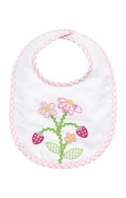 3 Marthas 3 Marthas Applique Basic Bib - Strawberry