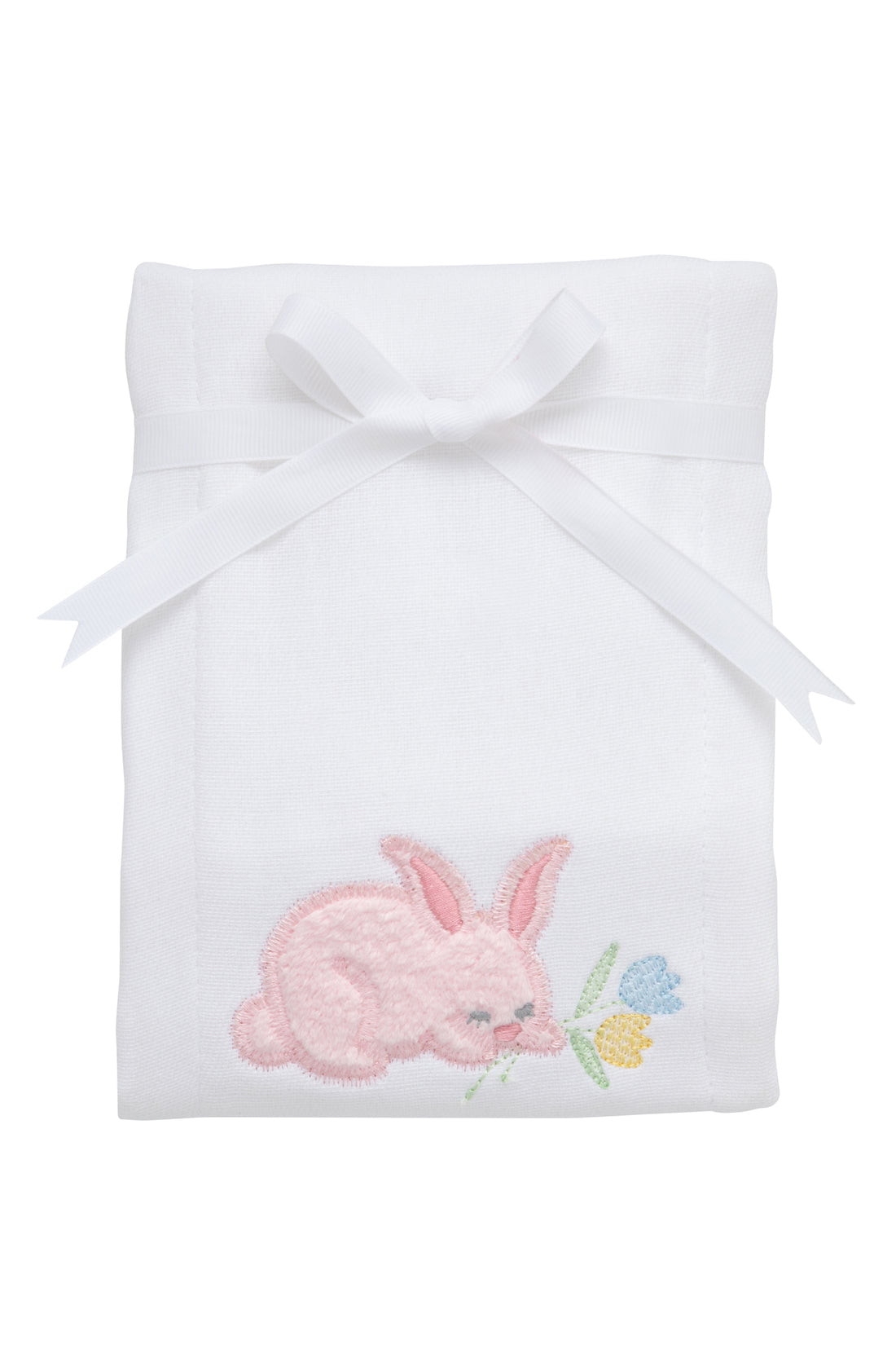 3 Marthas 3 Marthas Applique Basic Burp - Pink Bunny