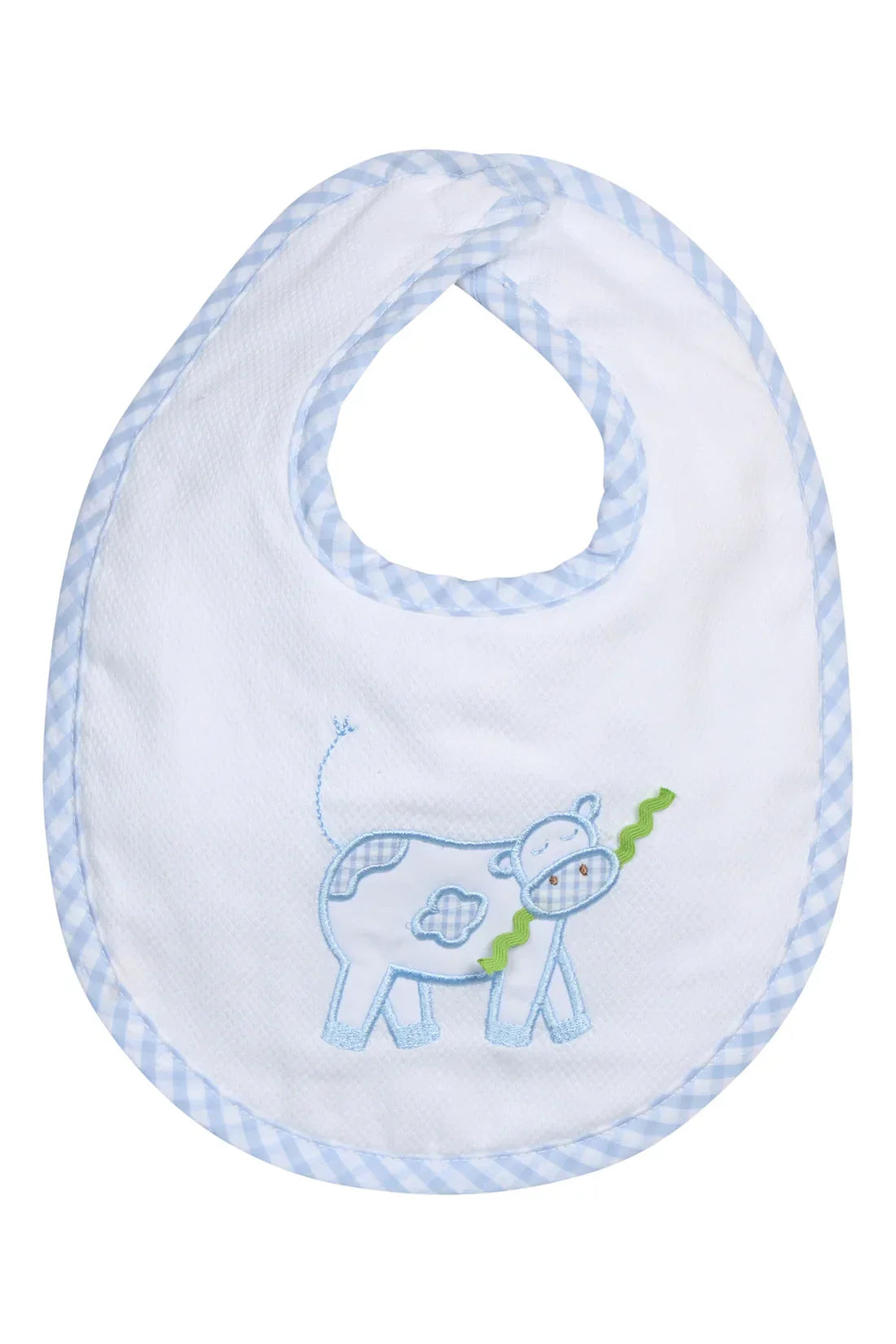 3 Marthas Blue Blue Cow Applique Medium Bib