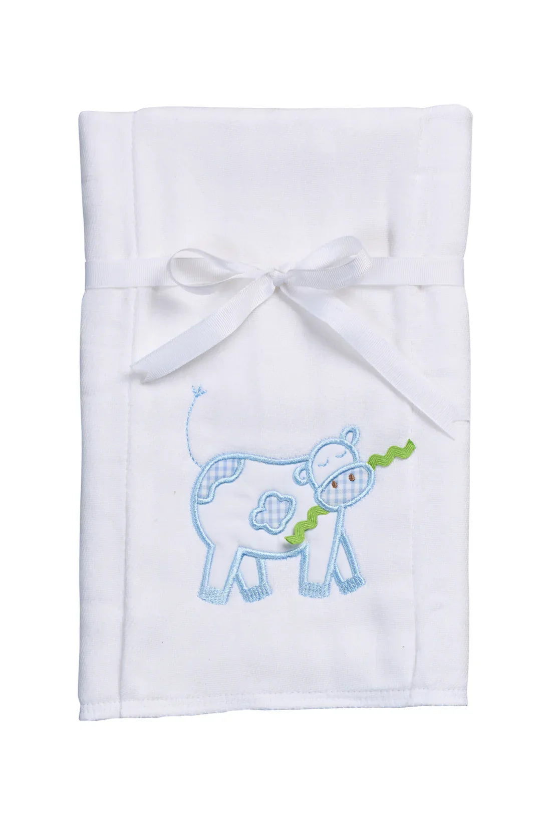 3 Marthas 3 Marthas Blue Cow Applique Burp Pad