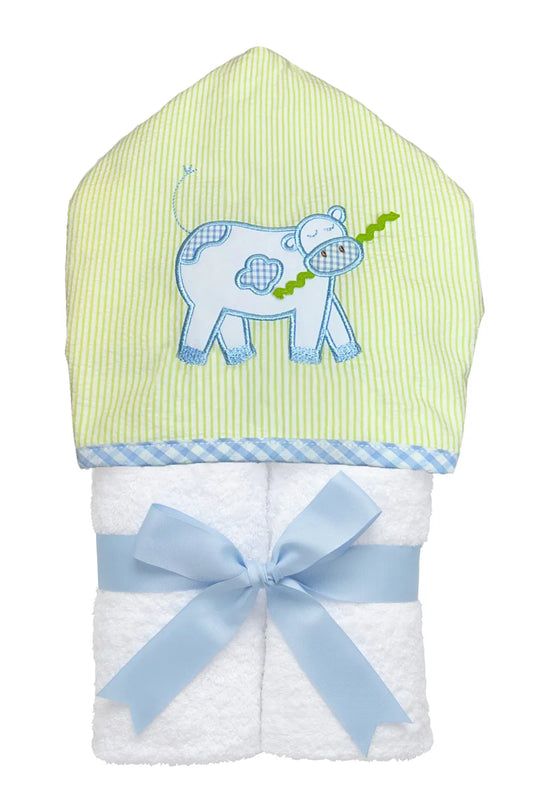 3 Marthas Everykid Towel - Blue Cow