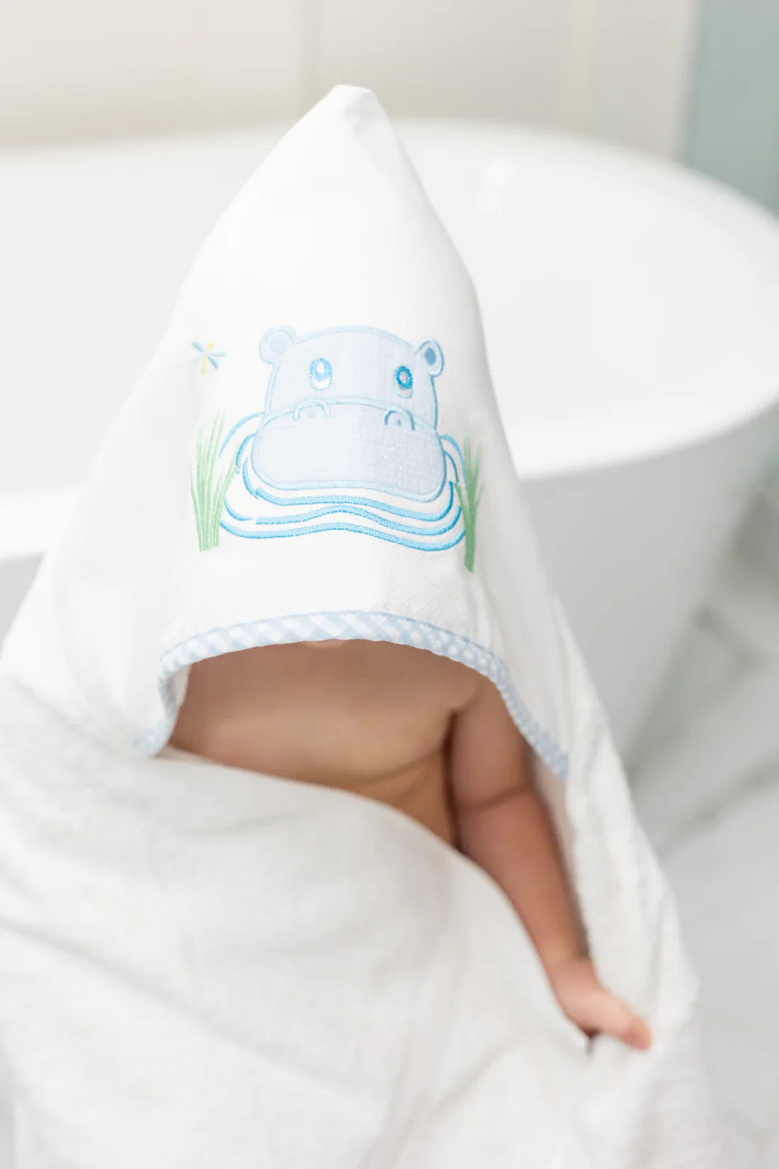 3 Marthas 3 Marthas Everykid Towel - Blue Hippo