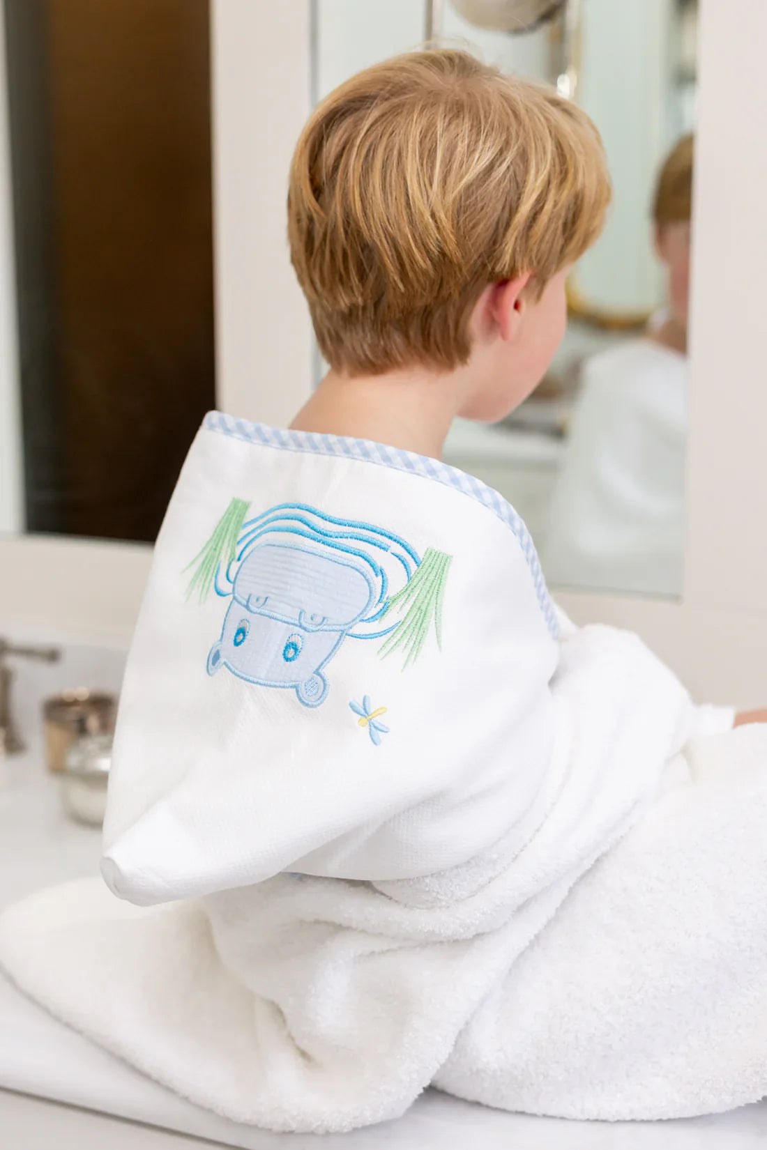 3 Marthas 3 Marthas Everykid Towel - Blue Hippo