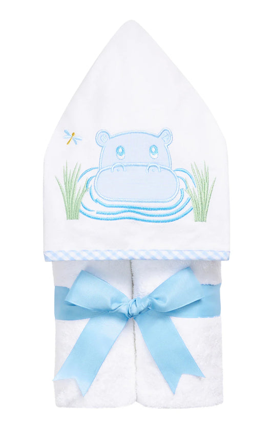3 Marthas 3 Marthas Everykid Towel - Blue Hippo