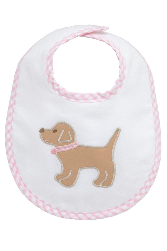 3 Marthas Apparel & Gifts Pink 3 Marthas Lab Puppy Applique Basic Bib