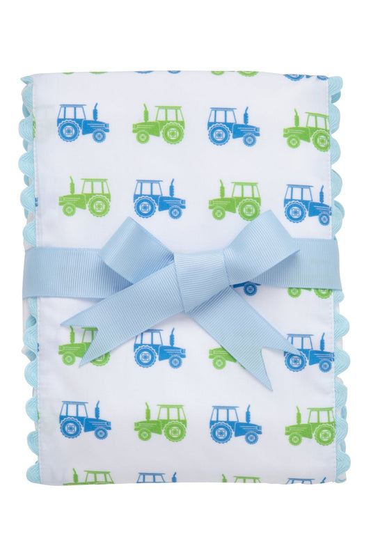 3 Marthas Tractor Fancy Fabric Burp