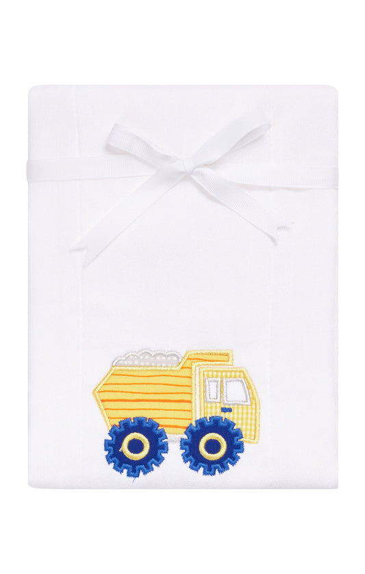3 Marthas3 Marthas Applique Basic Burp - Dump TruckBabysupermarket