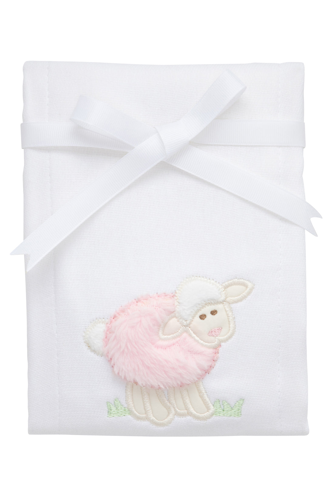 3 Marthas Lamb Applique Burp Cloth