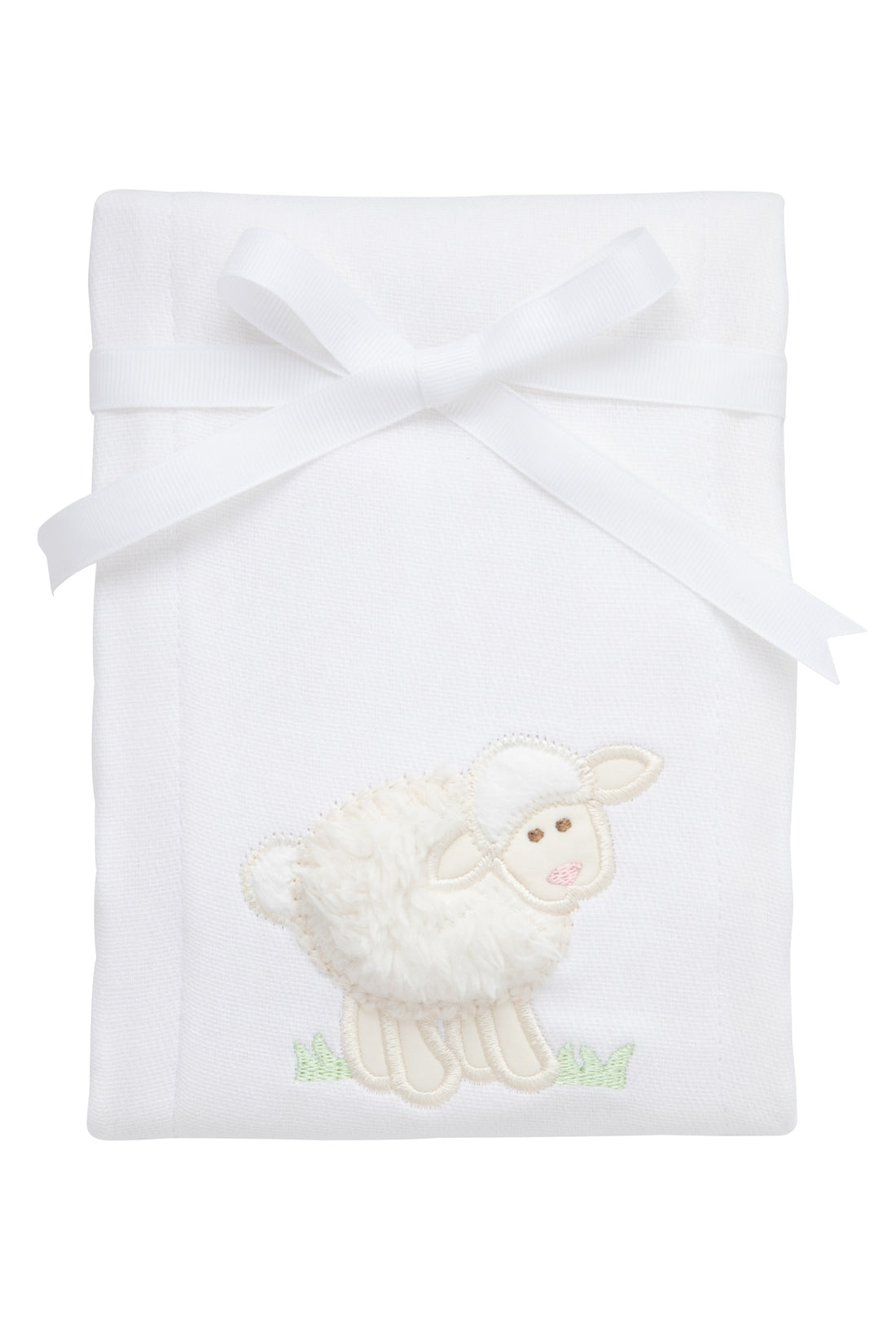 3 Marthas Lamb Applique Burp Cloth