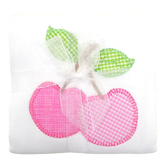 3 Martha's Cherries Applique Burp