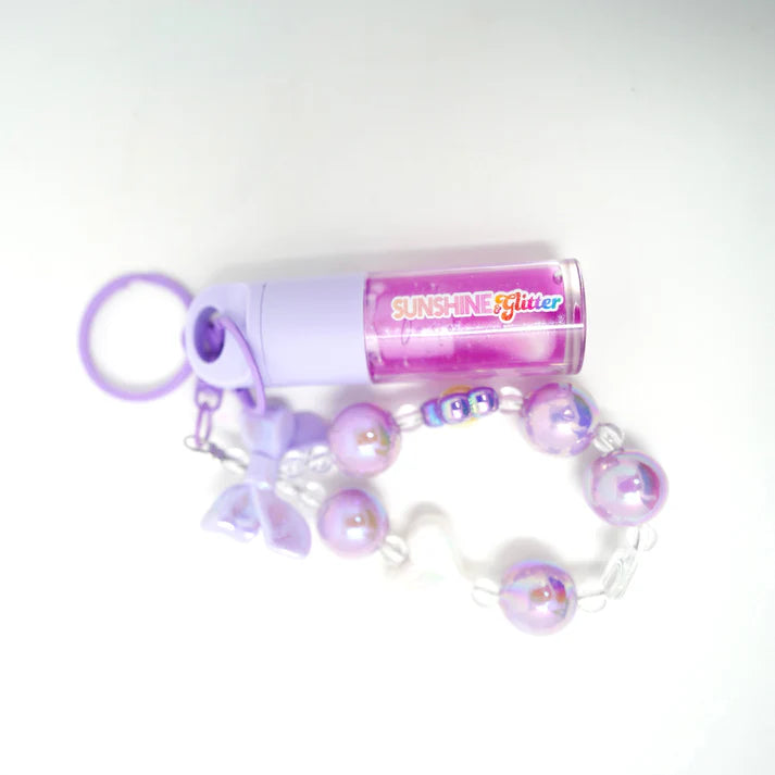 Sunshine & Glitter Purple Shimmer POP Lip Gloss Bag Charms