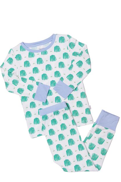 Uptown Baby Blue Golf Jacket Long Sleeve Pajamas