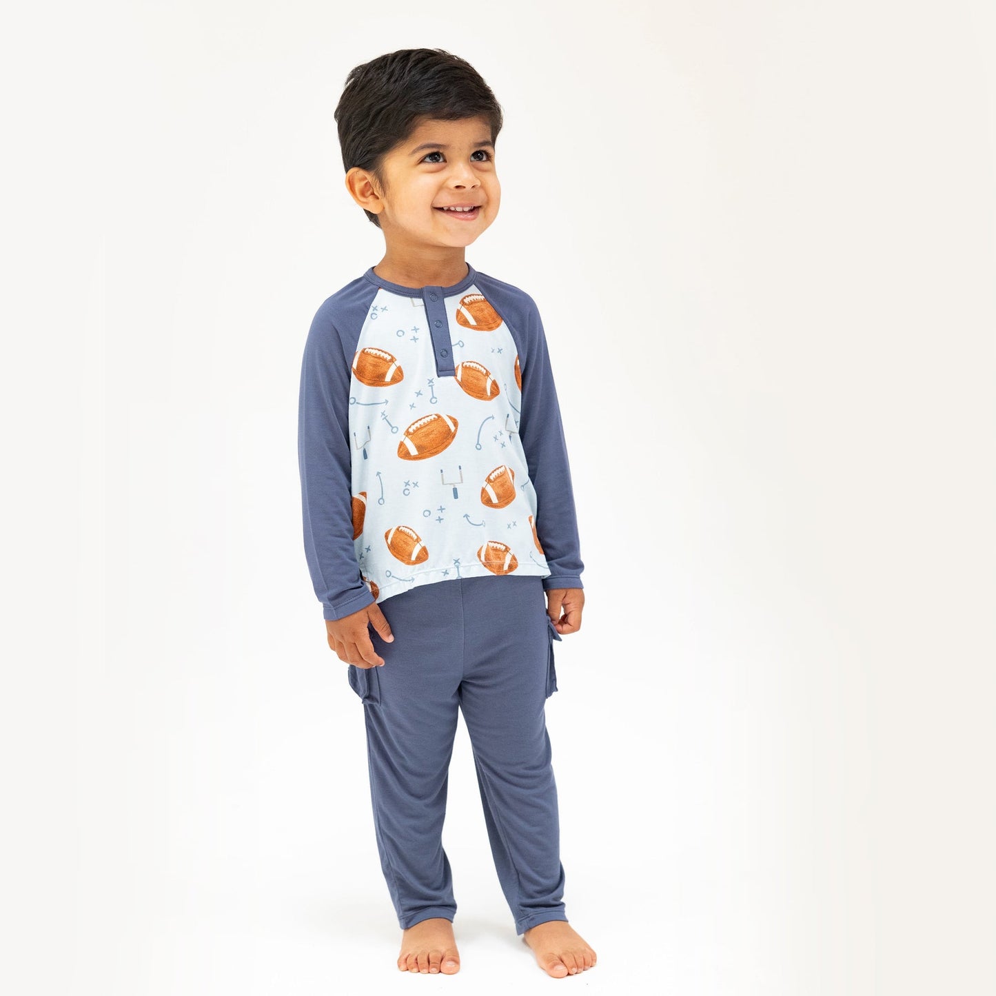 Angel Dear Footballs Blue Pant Set