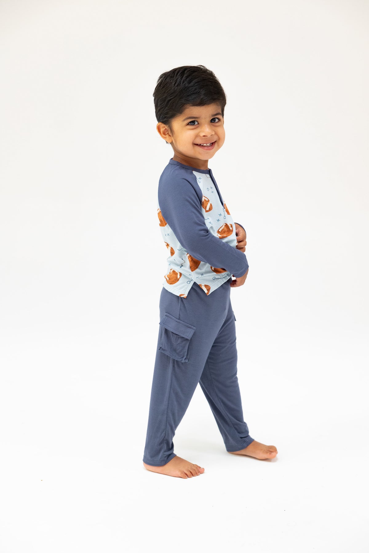 Angel Dear Footballs Blue Pant Set