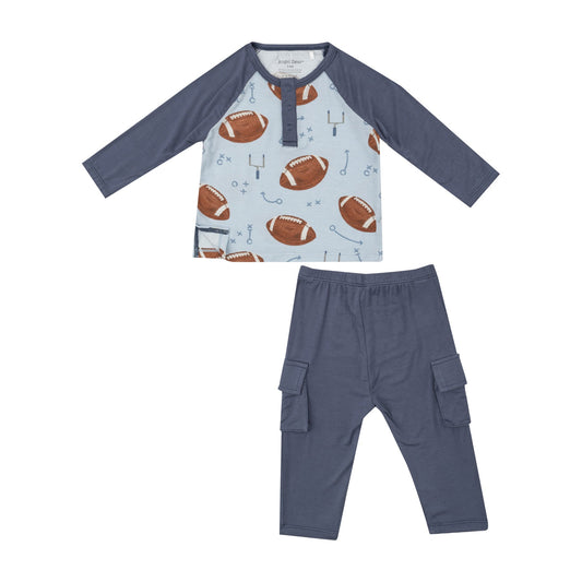 Angel Dear Footballs Blue Pant Set