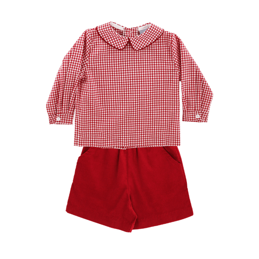 Bailey Boys Red Cord Elastic Waist Short