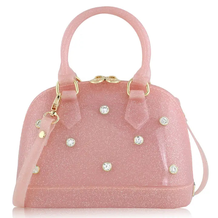 Carrying Kind Girls Rhinestone Purse - Cate - Light Pink Sparkle