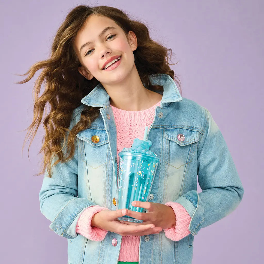 Iscream Girls Blue Bear Sprinkles Tumbler