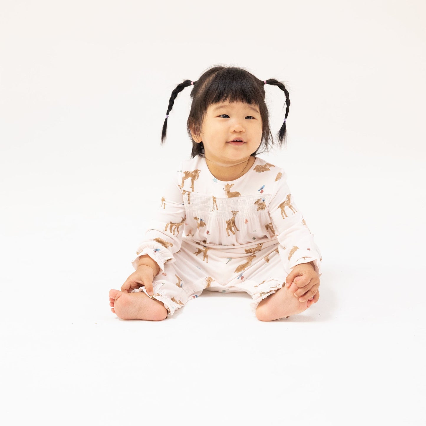 Angel Dear Soft Deer Smocked Romper