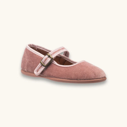 Elephantito Girls Isa Velvet Mary Jane - Pink