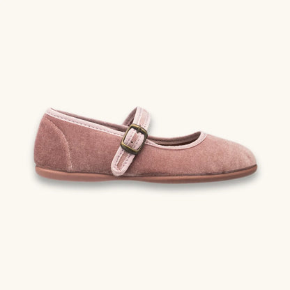 Elephantito Girls Isa Velvet Mary Jane - Pink