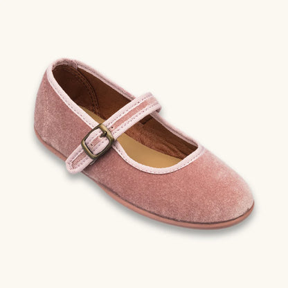 Elephantito Girls Isa Velvet Mary Jane - Pink