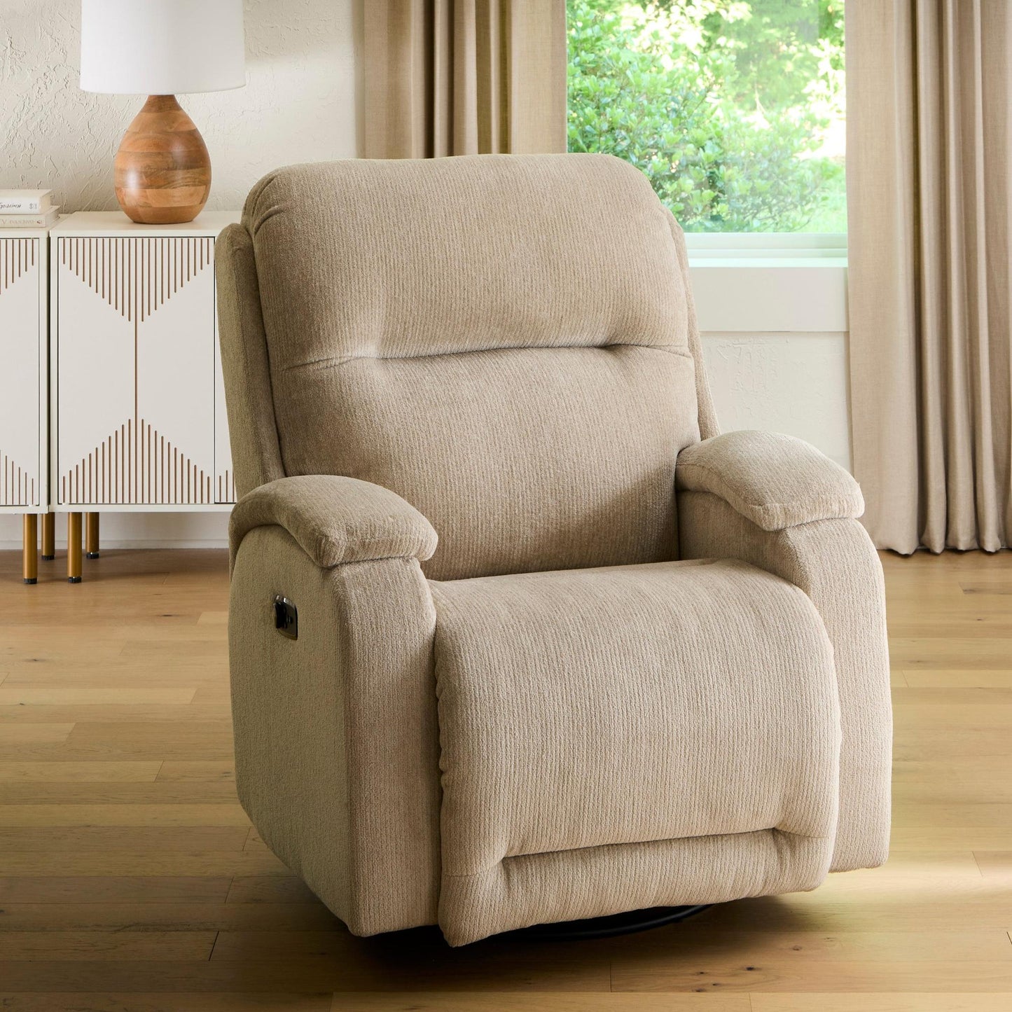 Best ChairsStorytime Maverly Power Cozzia Swivel Glide Recliner with Heat & MassageBabysupermarket