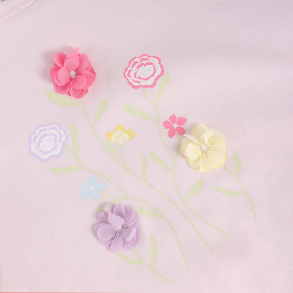MinymoMinymo Girls 3-D Flower Frill ShirtBabysupermarket