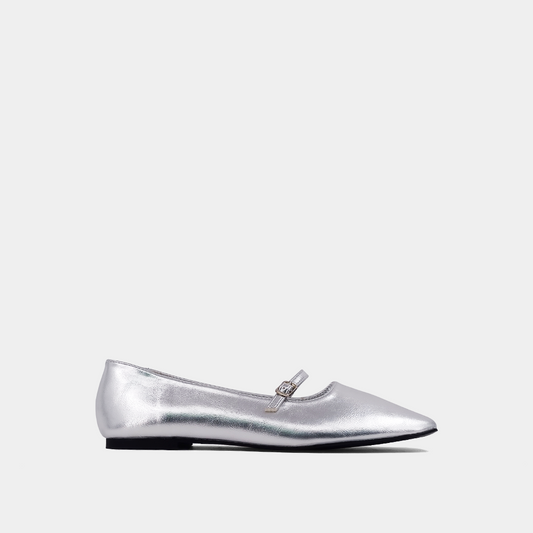 ShuShop Adele Kids Silver Ballet Flat