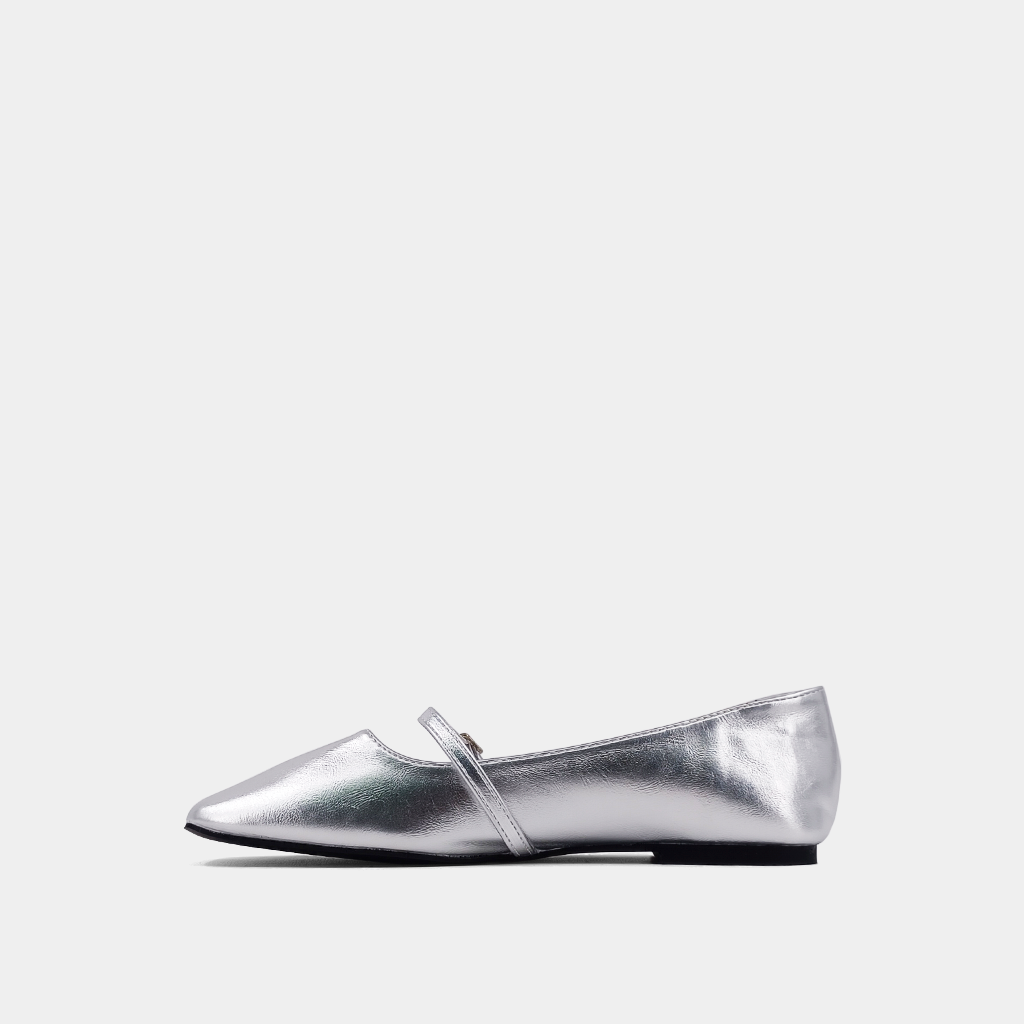 ShuShop Adele Kids Silver Ballet Flat