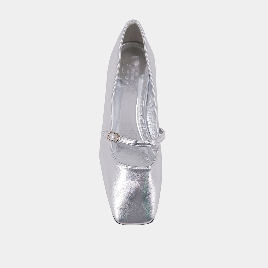 ShuShop Adele Kids Silver Ballet Flat