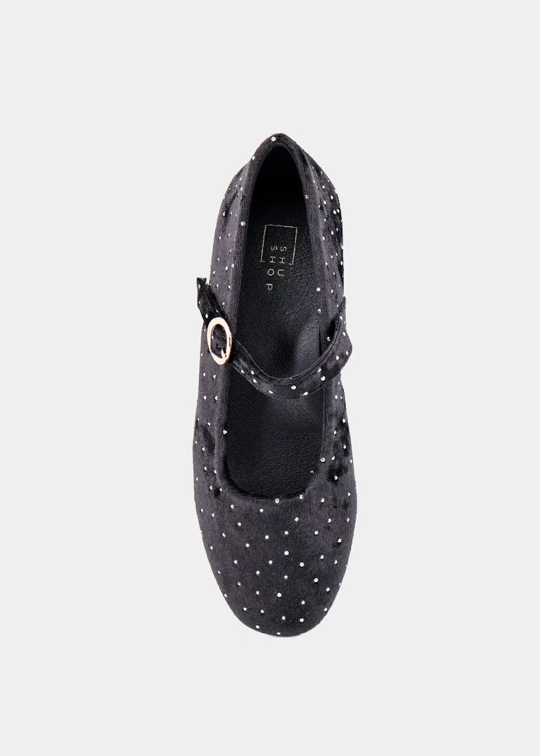 ShuShop Girls Annabelle Mini - Black Velvet