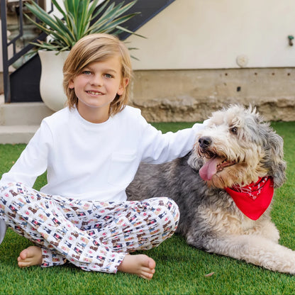 Lila and Hayes Beckett Boys Hangout Pant - Western Pups