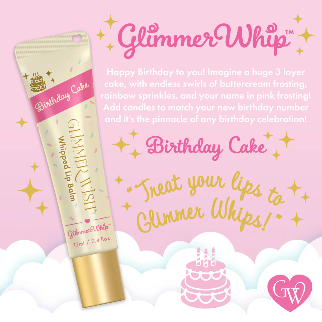 Glimmer WishGlimmer Wish Whipped Lip Balm - Birthday CakeBabysupermarket
