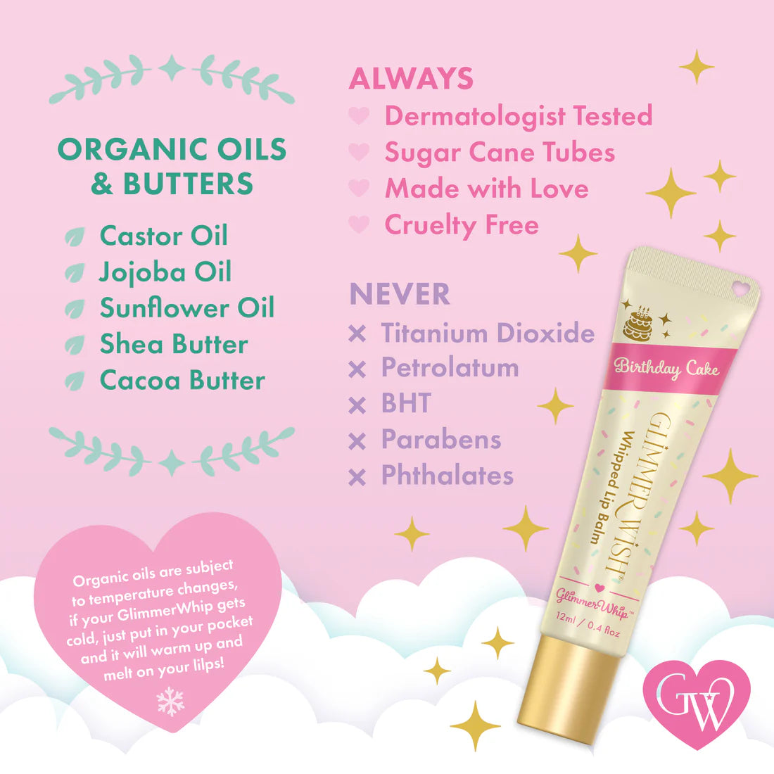 Glimmer WishGlimmer Wish Whipped Lip Balm - Birthday CakeBabysupermarket