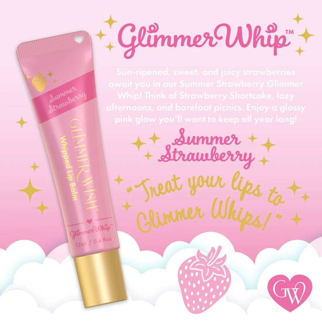Glimmer Wish Whipped Lip Balm - Summer Strawberry