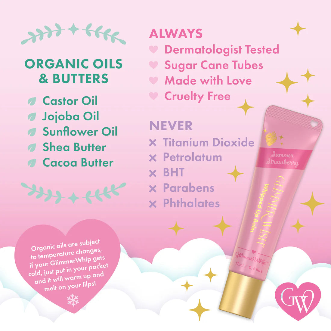 Glimmer Wish Whipped Lip Balm - Summer Strawberry