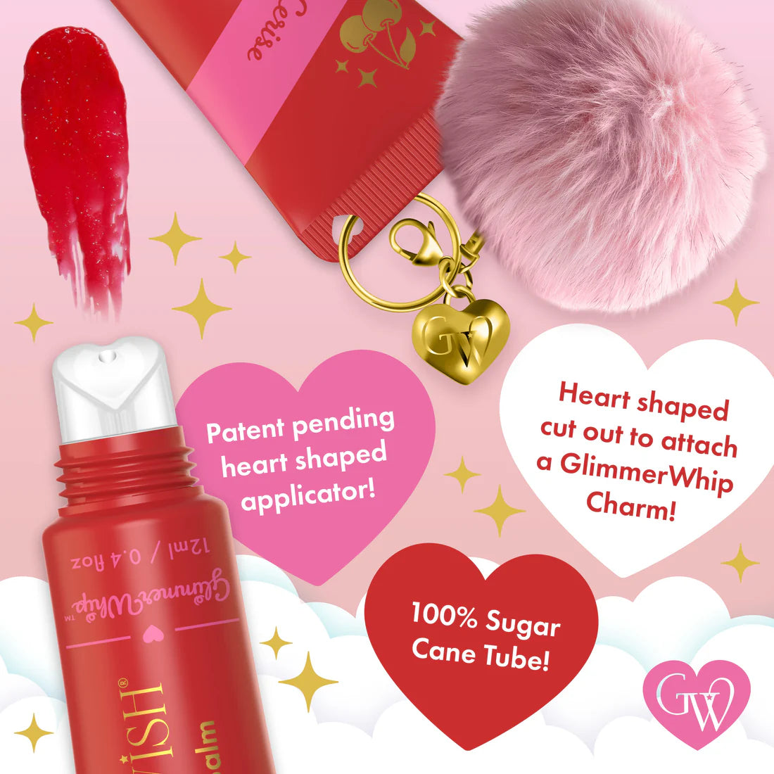 Glimmer Wish Whipped Lip Balm - Cerise