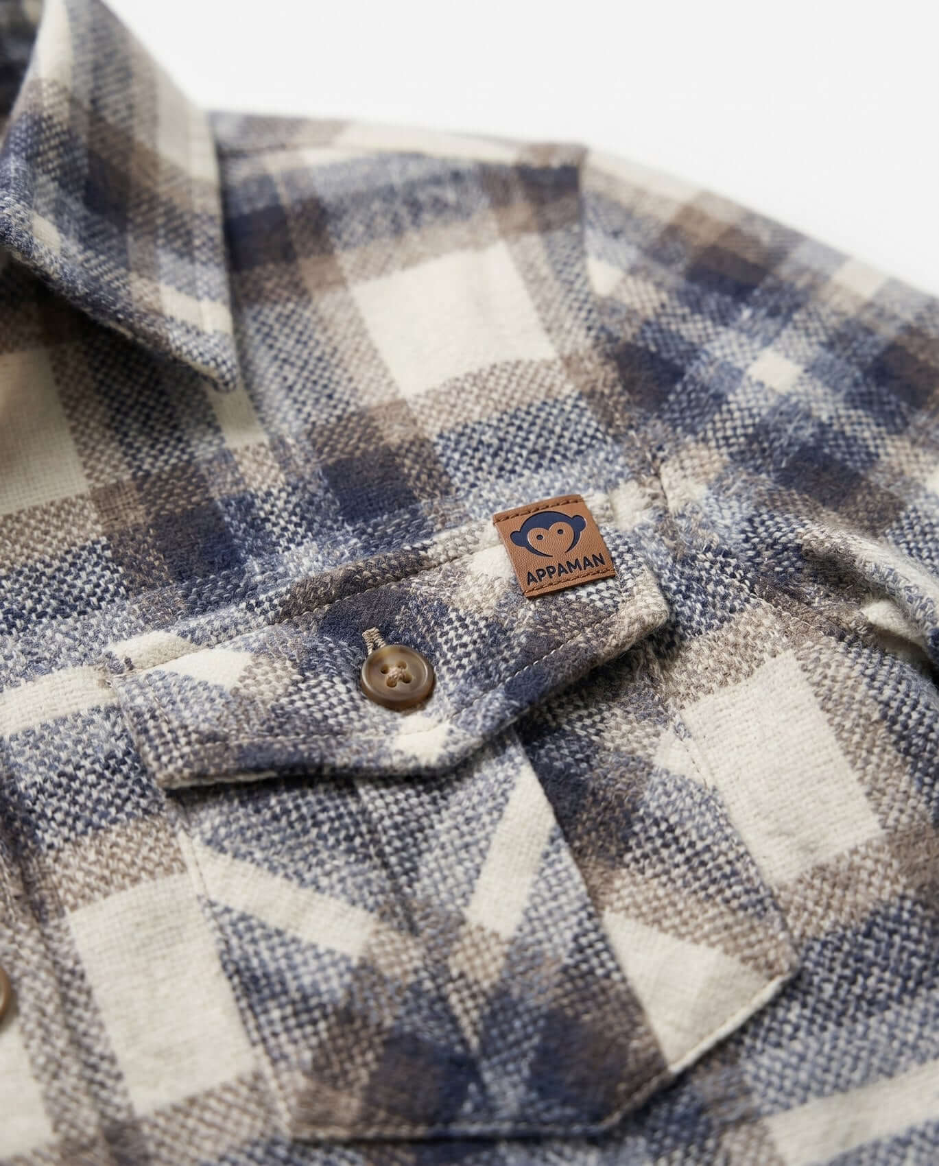 Appaman Boys Flannel Shirt - Off White Plaid