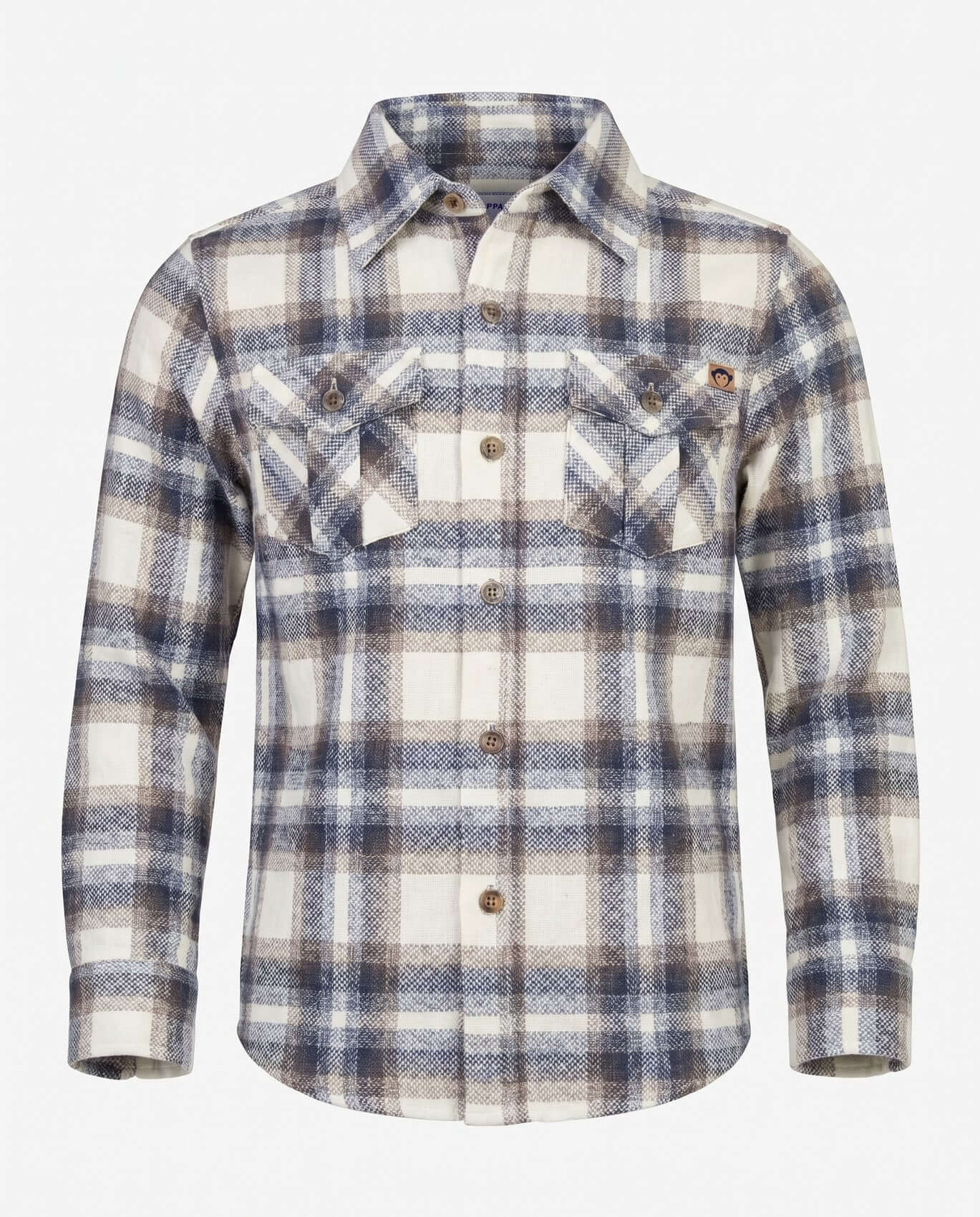 Appaman Boys Flannel Shirt - Off White Plaid